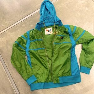 Aviator Nation Green and Blue Windbreaker